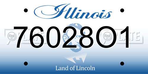 76028O1 Illinois License Plate
