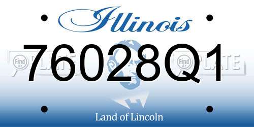 76028Q1 Illinois License Plate