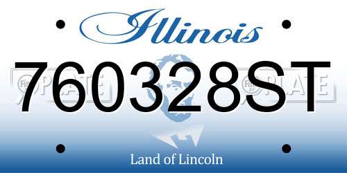760328ST Illinois License Plate