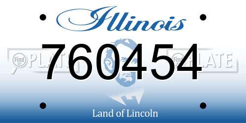 760454 Illinois License Plate