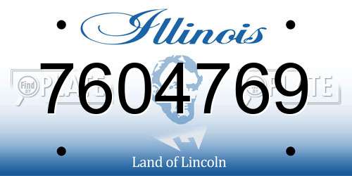 7604769 Illinois License Plate