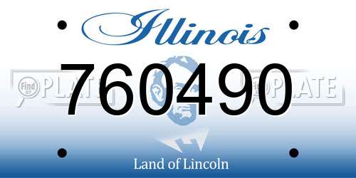 760490 Illinois License Plate