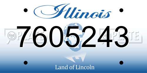 7605243 Illinois License Plate