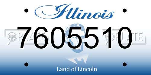 7605510 Illinois License Plate