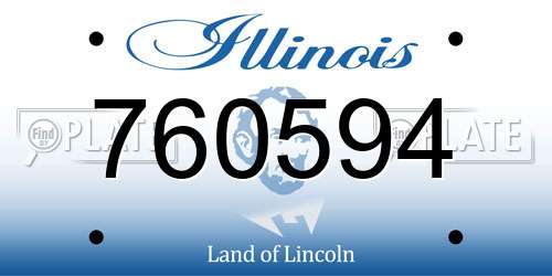 760594 Illinois License Plate