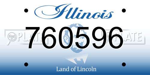 760596 Illinois License Plate