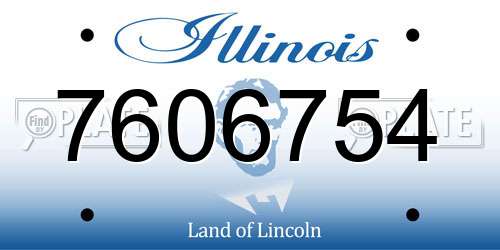 7606754 Illinois License Plate