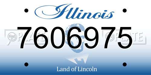 7606975 Illinois License Plate