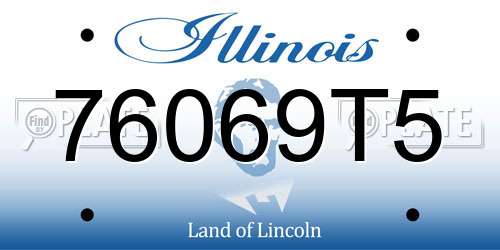 76069T5 Illinois License Plate