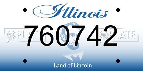 760742 Illinois License Plate