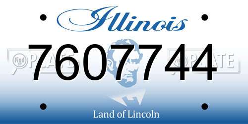 7607744 Illinois License Plate