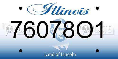 76078O1 Illinois License Plate