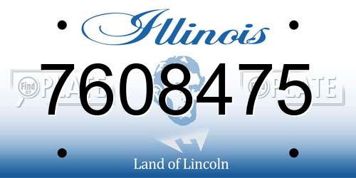 7608475 Illinois License Plate