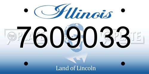 7609033 Illinois License Plate