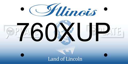 760XUP Illinois License Plate