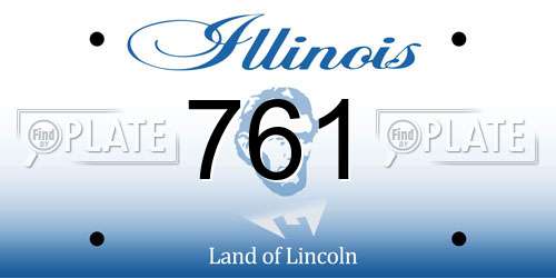 761 Illinois License Plate