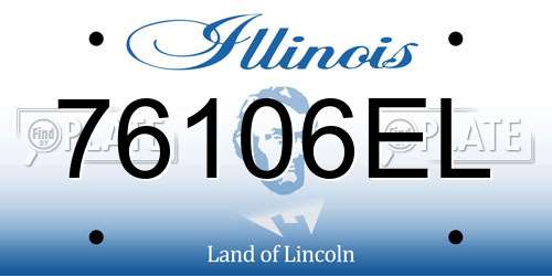 76106EL Illinois License Plate