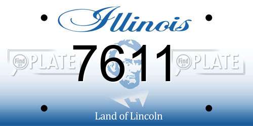 7611 Illinois License Plate