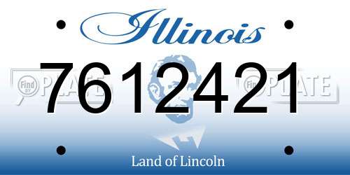 7612421 Illinois License Plate