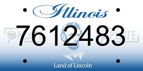 7612483 Illinois License Plate