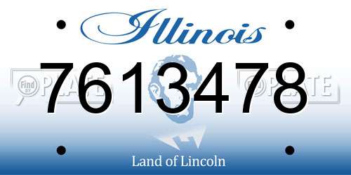 7613478 Illinois License Plate