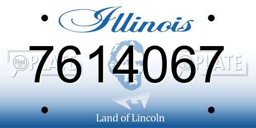 7614067 Illinois License Plate