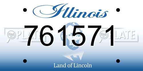 761571 Illinois License Plate