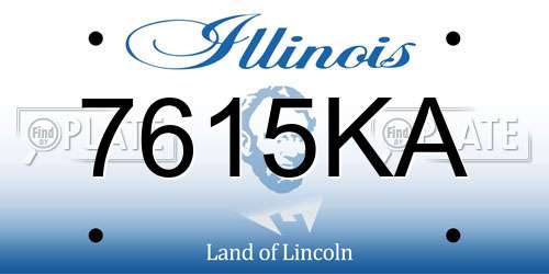 7615KA Illinois License Plate