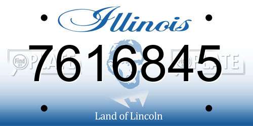 7616845 Illinois License Plate
