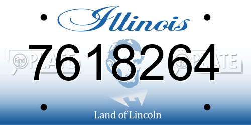 7618264 Illinois License Plate