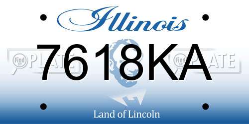 7618KA Illinois License Plate