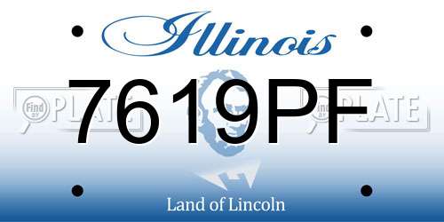 7619PF Illinois License Plate