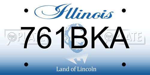 761BKA Illinois License Plate