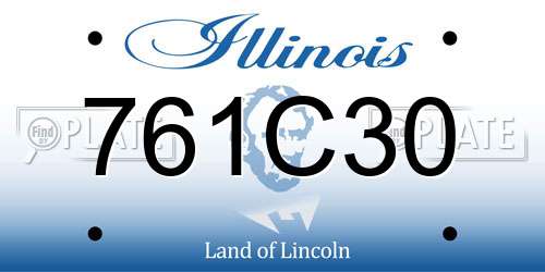 761C30 Illinois License Plate