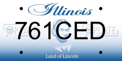 761CED Illinois License Plate