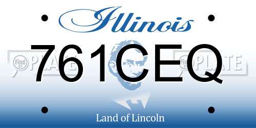 761CEQ Illinois License Plate
