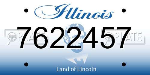7622457 Illinois License Plate