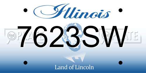 7623SW Illinois License Plate