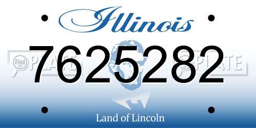 7625282 Illinois License Plate