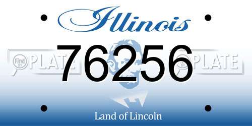 76256 Illinois License Plate