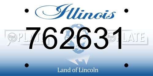 762631 Illinois License Plate