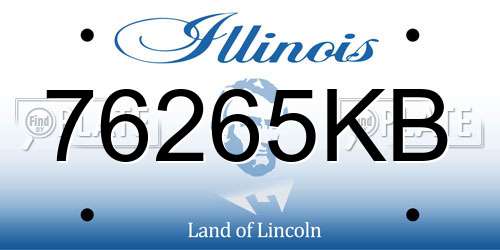 76265KB Illinois License Plate