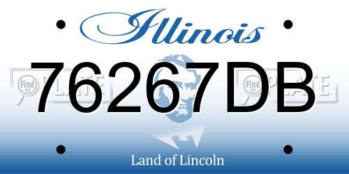 76267DB Illinois License Plate