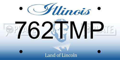 762TMP Illinois License Plate