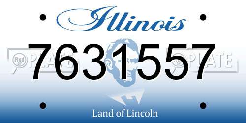 7631557 Illinois License Plate