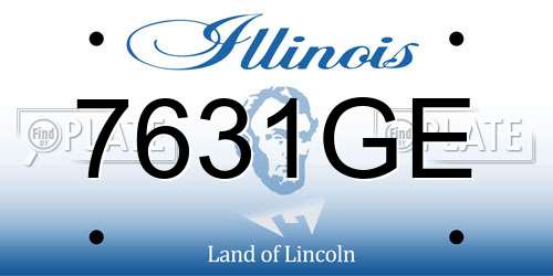 7631GE Illinois License Plate