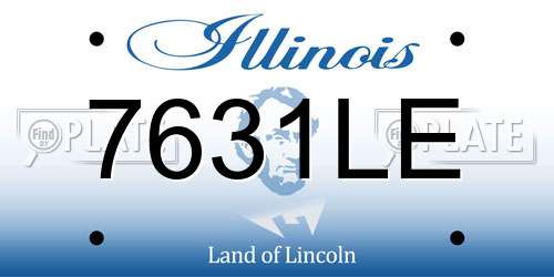 7631LE Illinois License Plate