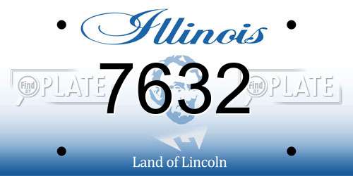 7632 Illinois License Plate