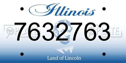 7632763 Illinois License Plate