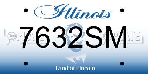 7632SM Illinois License Plate